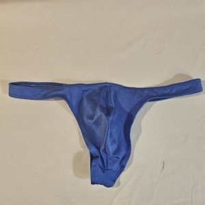 Blue Muscleskins Men's Thong Swimsuit - Large